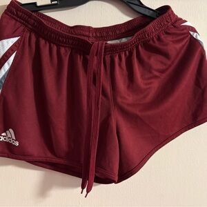 Adidas Women's Maroon Athletic Shorts